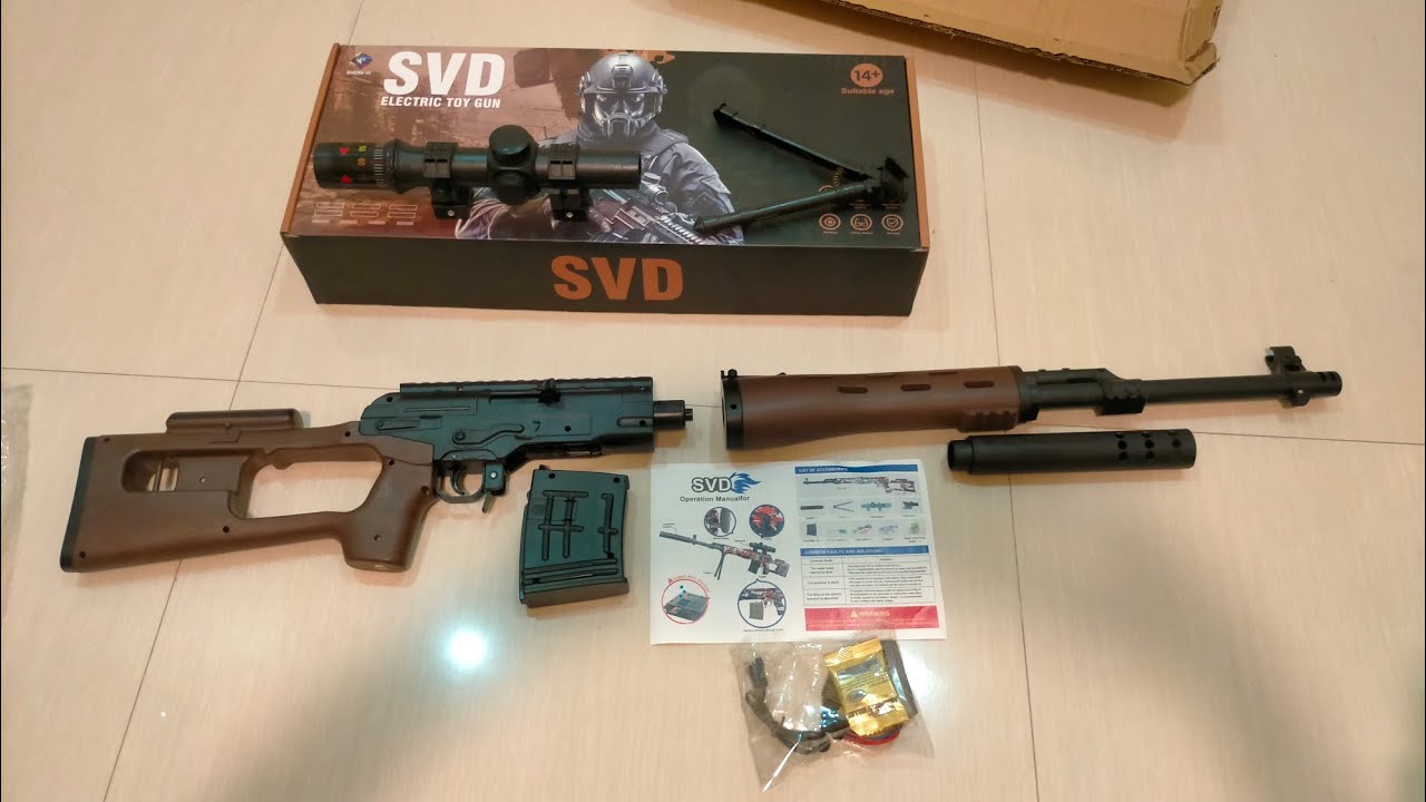 Toy SVD Gel Blaster unboxing and showcase from Lazada