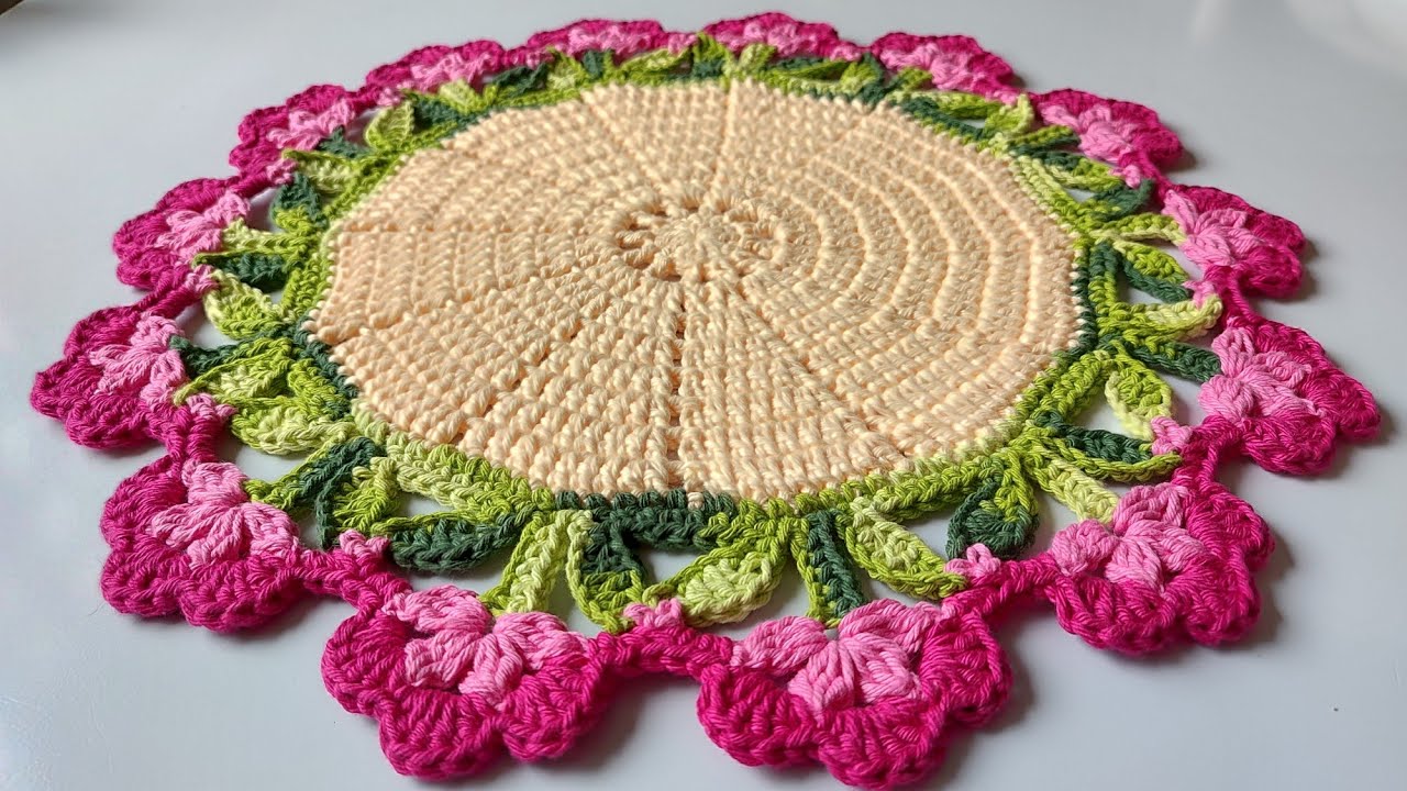 Americano de croche flor 🌹🌹 fácil #mesaposta #handmade #crochet