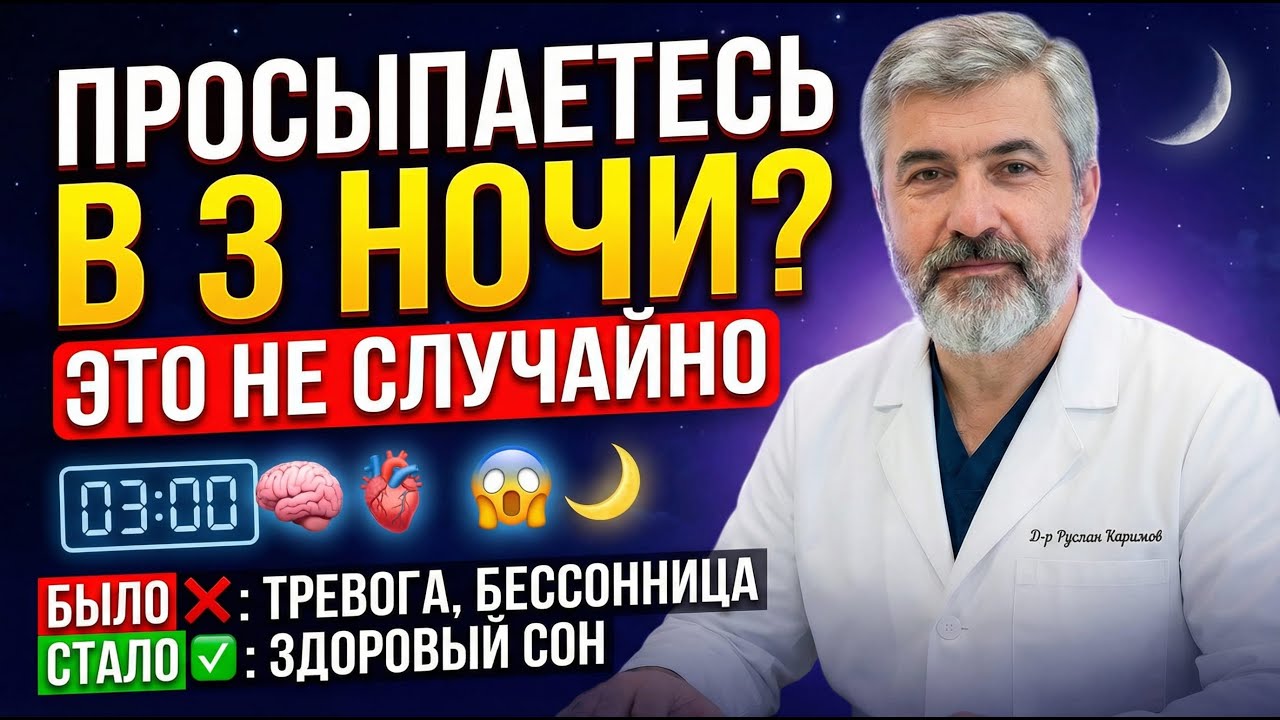 Ночные пробуждения: почему организм будит вас ровно в 3 часа ночи? | Врач объясняет