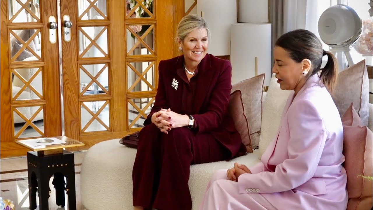 Máxima ontmoet prinses Lalla Meryem, oudste zus van koning Mohammed VI