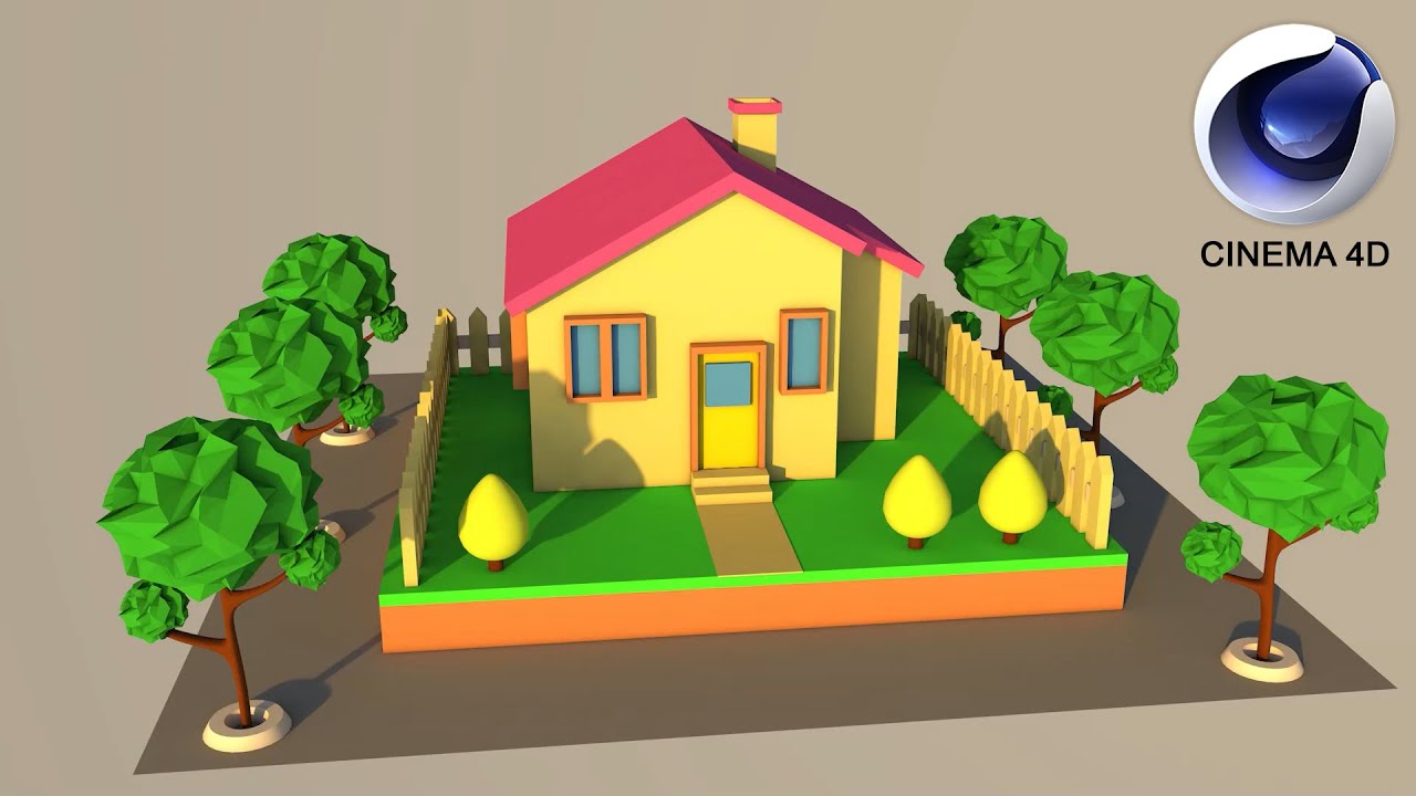 Cinema 4d tutorial house modeling
