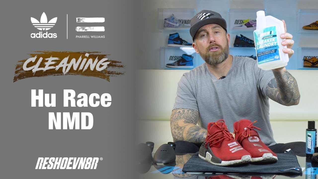 The Best Way to Clean Red Adidas Human Race NMDs with Reshoevn8r