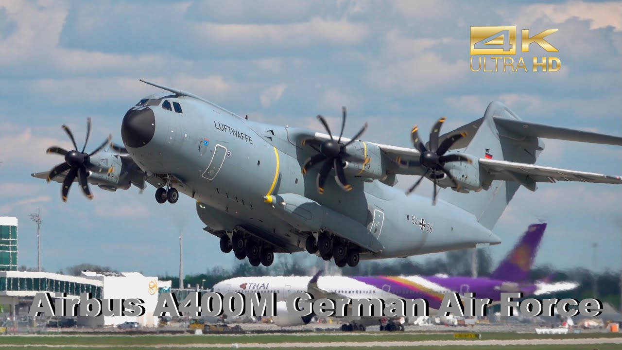 Airbus A400M Atlas from the German Air Force 54+36 departure at Munich Airport MUC EDDM