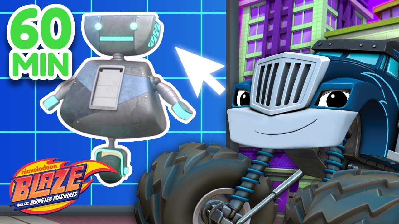 Crusher Builds Robots w/ Power Tires Blaze! | 60 Minute Compilation | Blaze and the Monster Machines