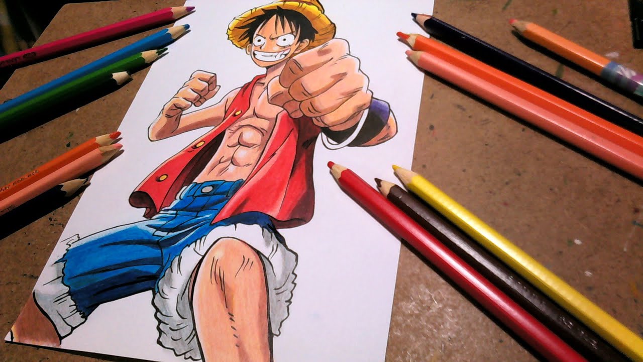 cómo dibujar luffy de un piece