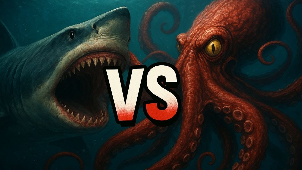 Megalodon vs Kraken quem venceria essa batalha no fundo do mar?