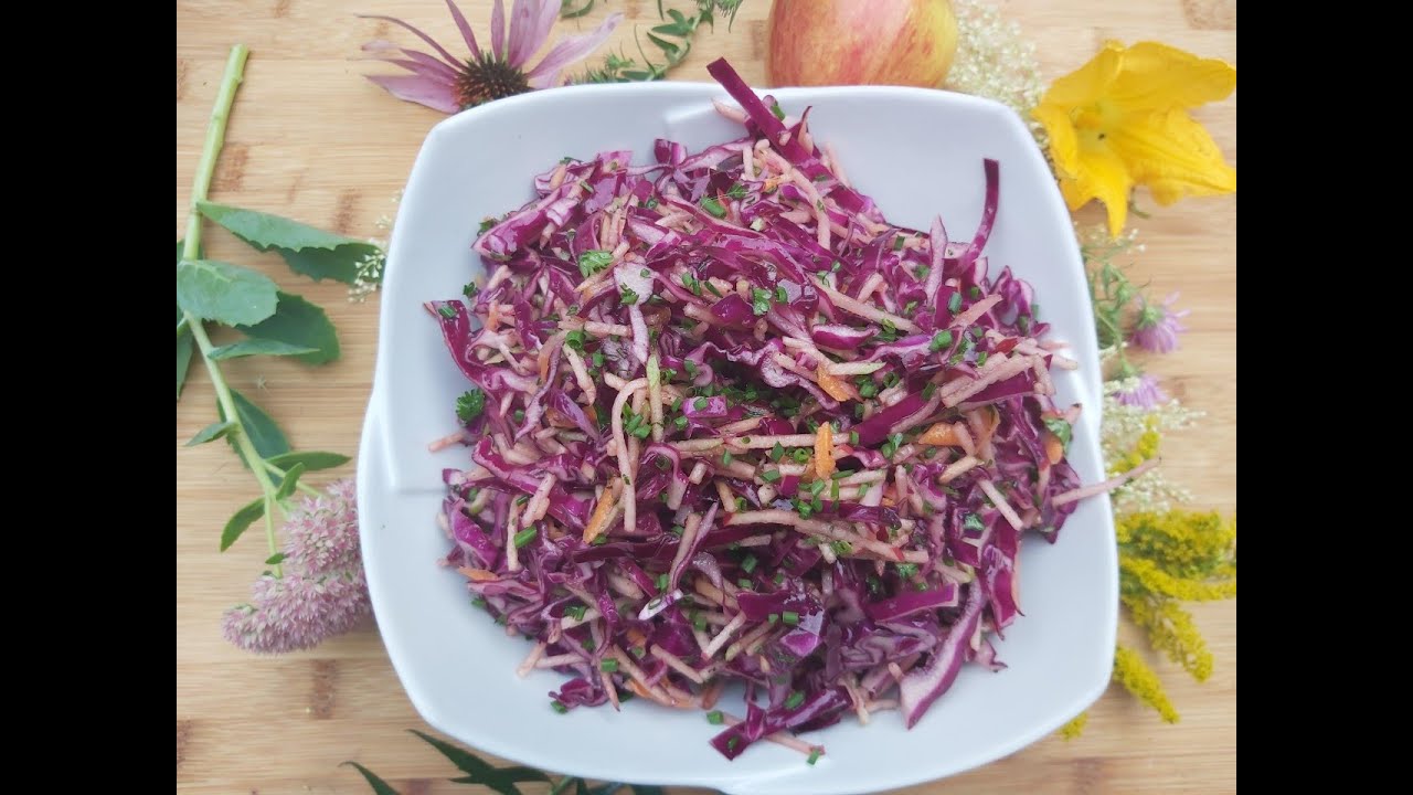 Salade de chou rouge aux pommes