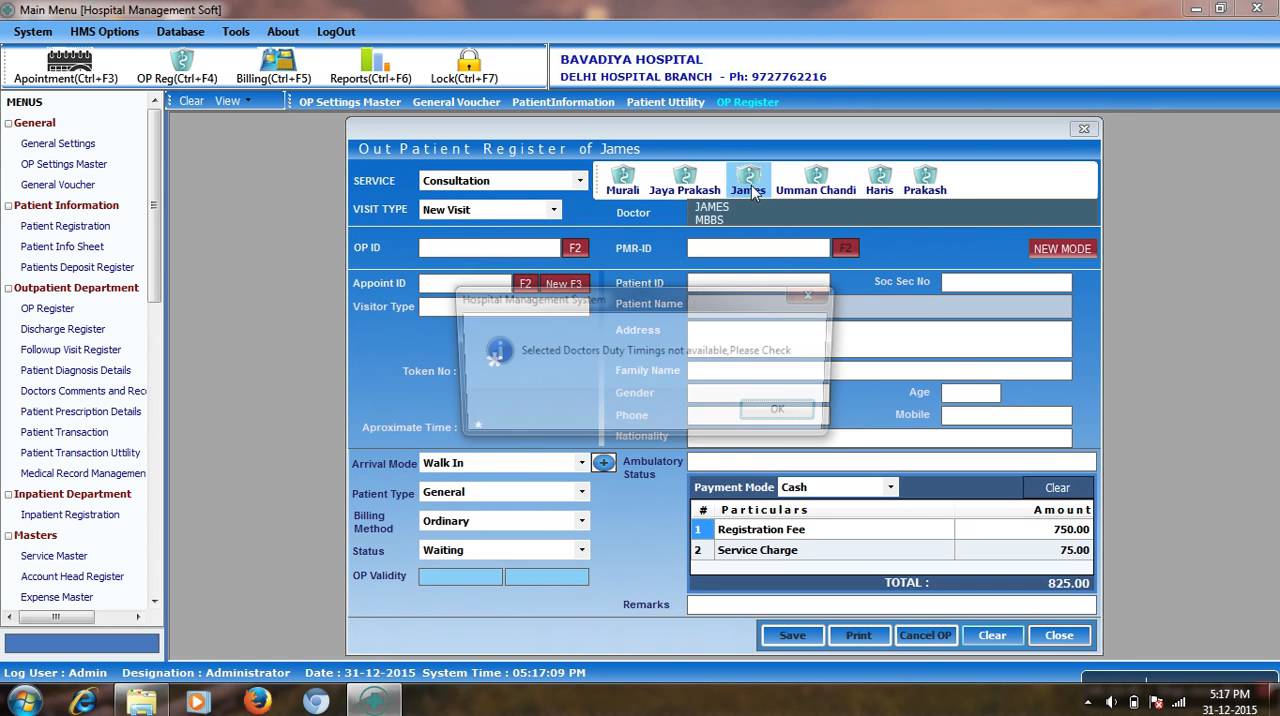 Hospital Management System VB.NET and SQL Server