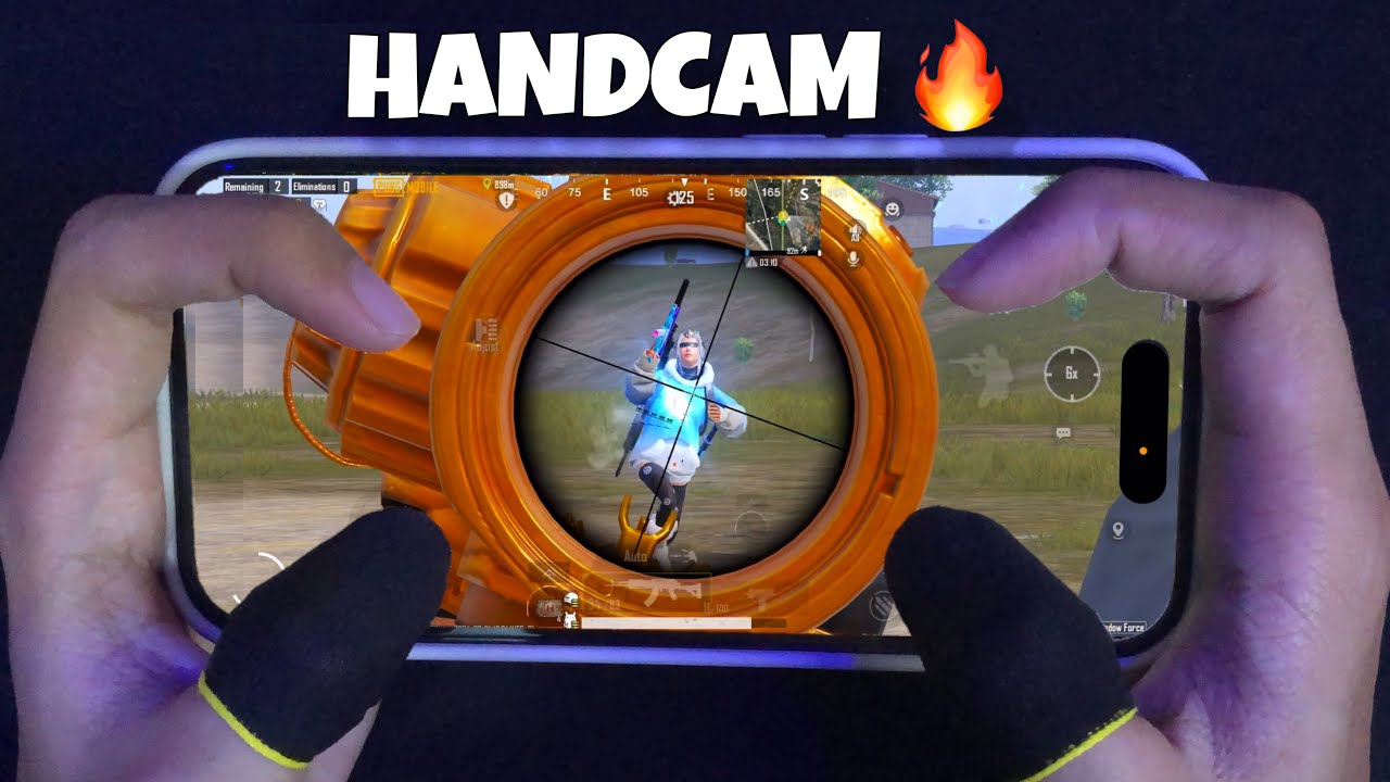 New! Best HANDCAM iPhone 14 Pro ❤️ | 4 Finger + Gyroscope | PUBG Mobile