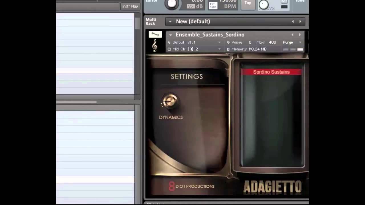 8Dio Adagietto Long Notes