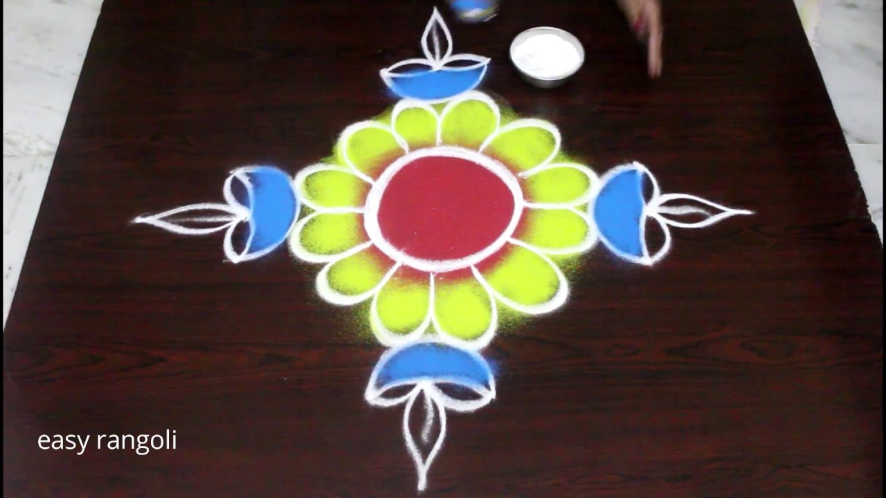 Diwali festival special diya rangoli kolam designs || Latest Deepam muggulu 2018