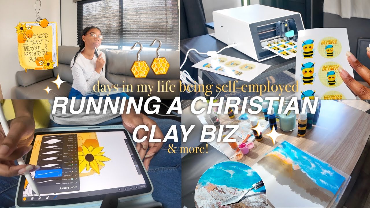 days in my life as a self-employed artist 👩🏾&zwj;🎨 | making stickers w/ Liene Pixcut S1 & new designs!