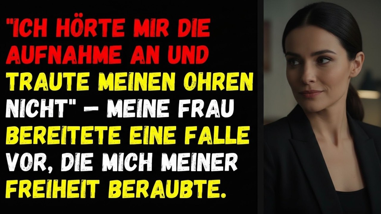⚡Ich hörte mir die Aufnahme an und traute meinen Ohren nicht' — Meine Frau bereitete eine Falle vo⚡