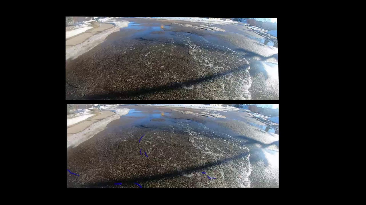 Pavement Crack Detection from a Moving Car using Deep Learning
