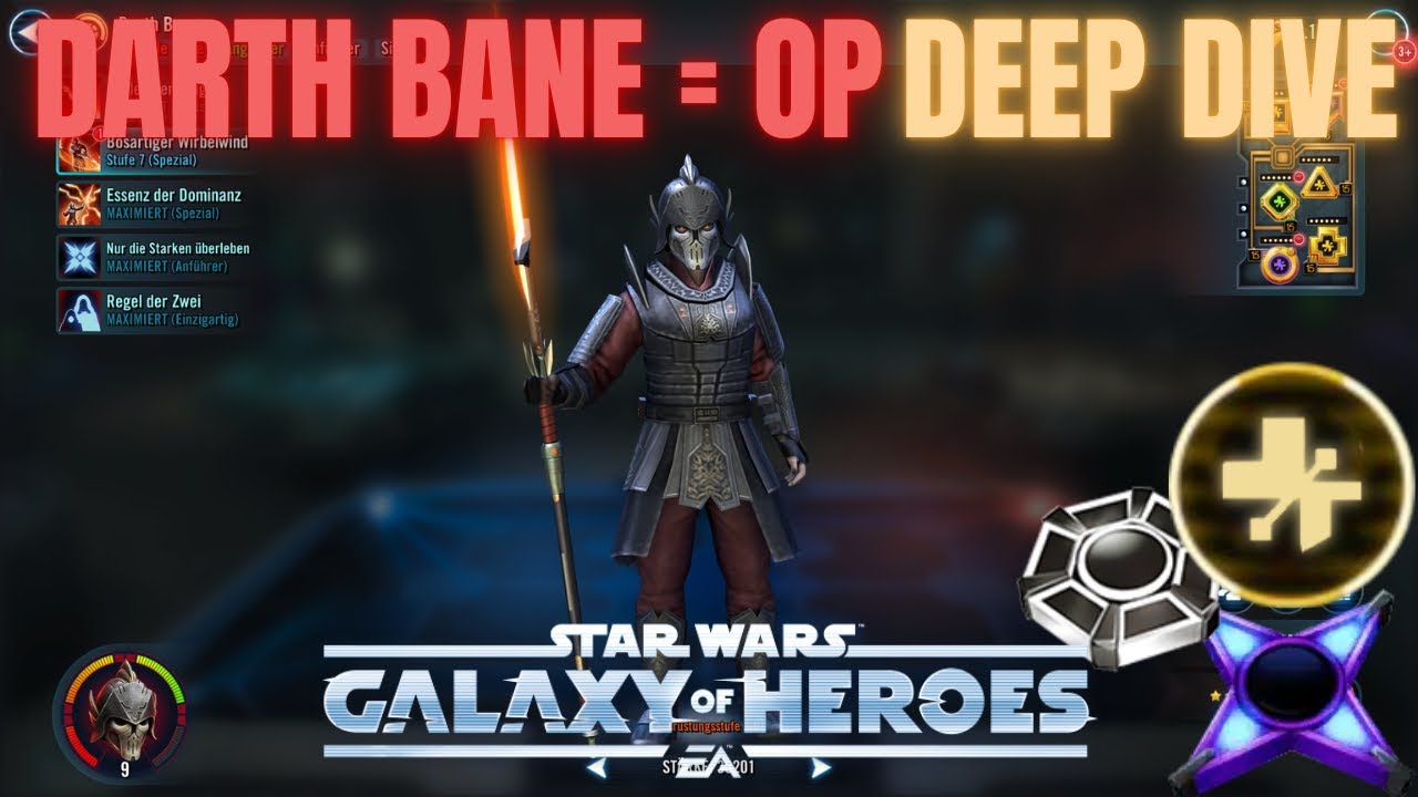 Der stärkste SWGOH Charakter? Darth Bane Deep Dive - Zetas, Omikrons Mods + Counter Gameplay | SWGOH