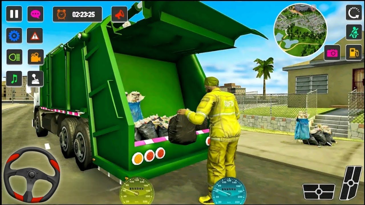 🤯 City Garbage Trash Truck Simulator 3D - Garbage Dumper Trash Truck Driving Game