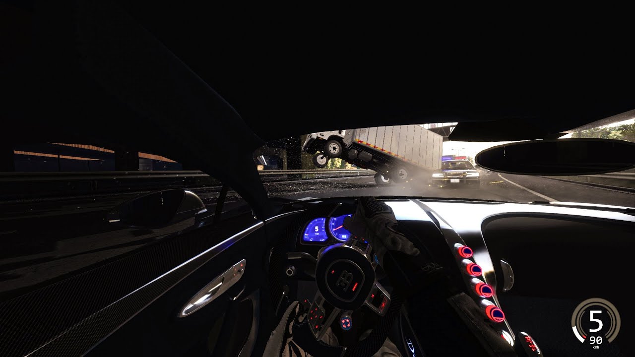Bugatti Chiron (POV) Police Chase in Traffic &ndash; Assetto Corsa | 4K Ultra Graphics