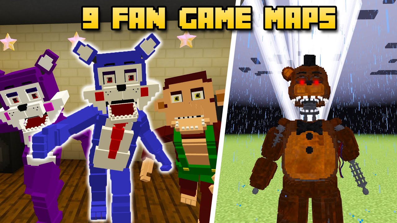 9 FNAF Fan Game maps for Minecraft PE / BE