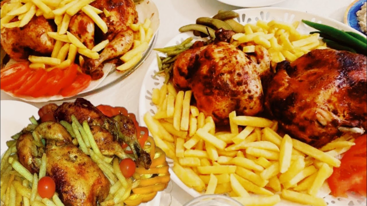 فروج مشوي بالفرن انجح وأطيب من الجاهز في البيت راح تاخدي طعم رائع ولذيذ 100%🤗