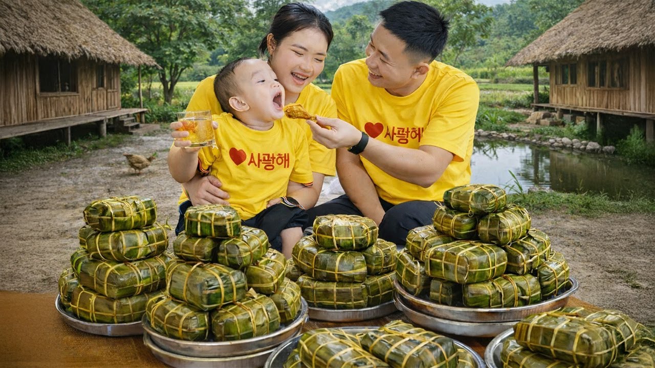 How to Make Vietnamese Bánh Chung to Welcome the New Year – Live with Nature | Trieu Thi Thuy