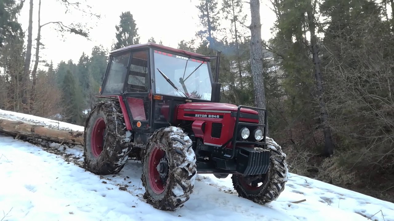 Ťažba dreva - Zetor 6945