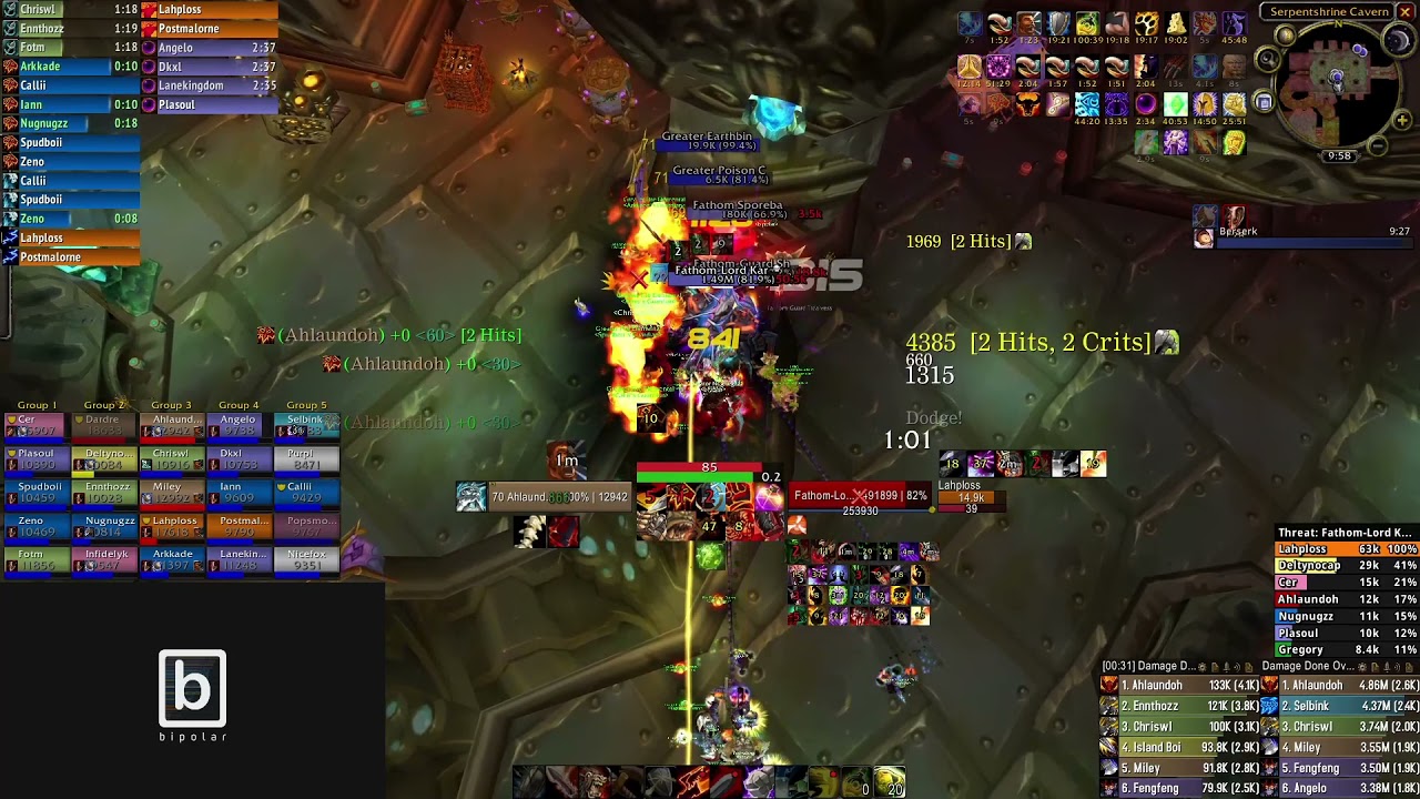 #1 World DPS All Classes Fathom-Lord Karathress | Burning Crusade Classic Fury Warrior