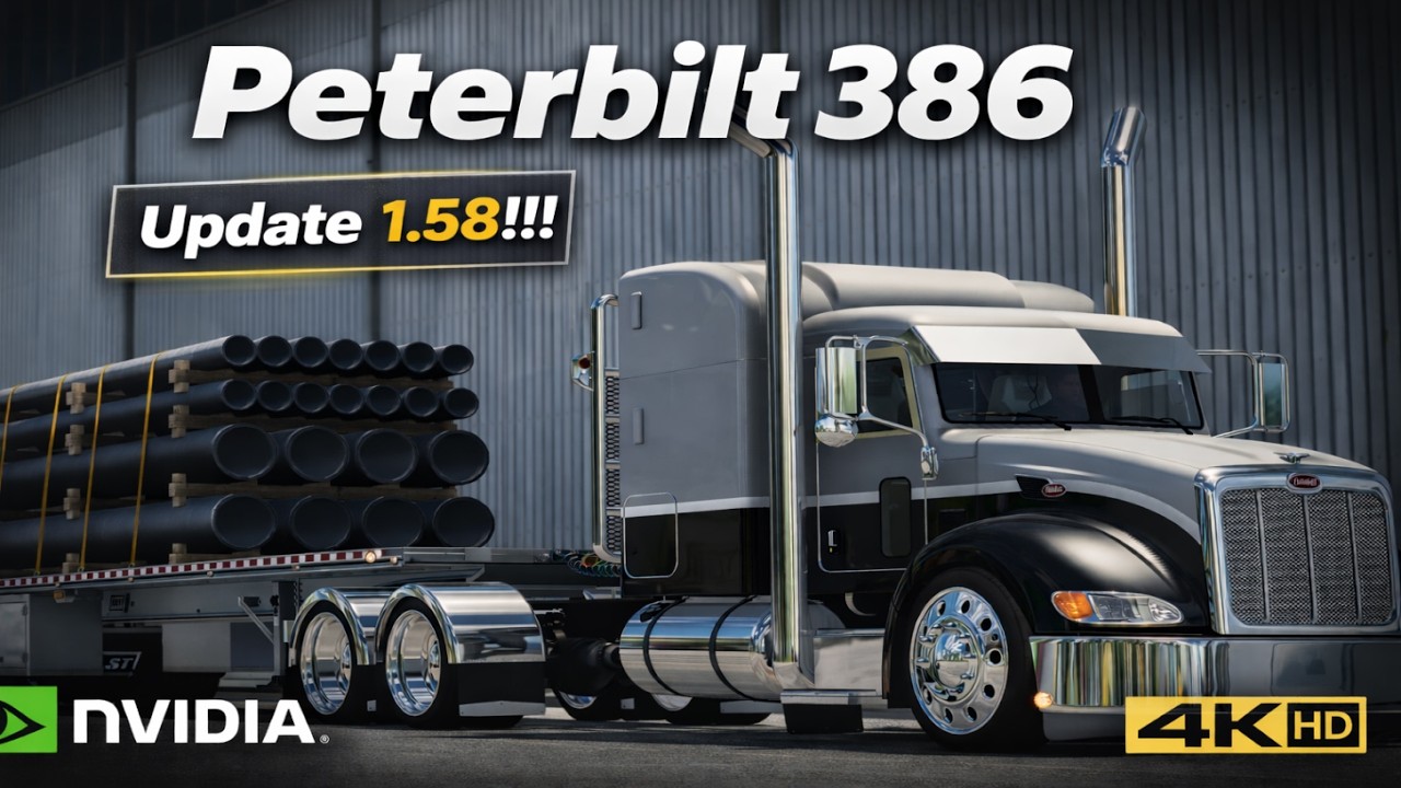 *Бесплатный Peterbilt 386* Перевозка труб из Лафайета в Новый Орлеан *Графическая комбинация JBX2...