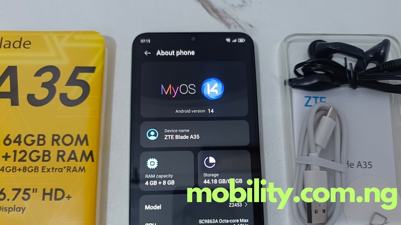ZTE Blade A35 z MyOS 14: rozpakowanie i recenzja praktyczna