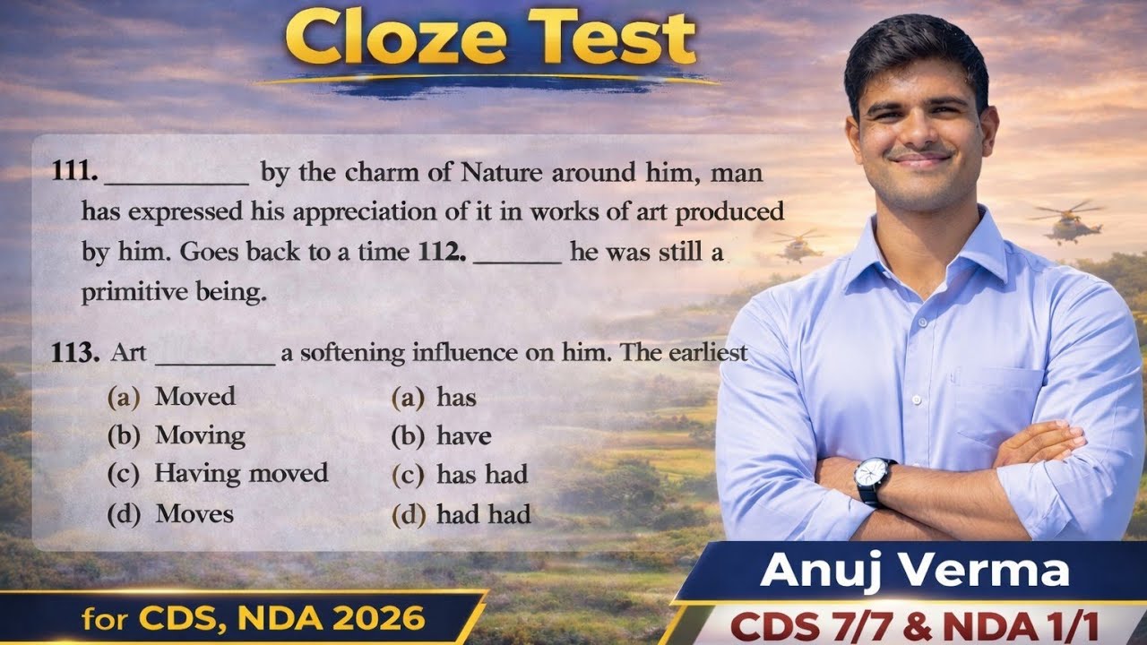 Cloze Test Mastery 🔥 | UPSC CDS NDA English | 10/10 Questions in One Go (Golden Trick)