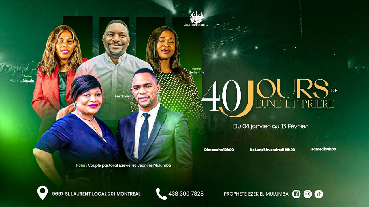 PROPHÈTE EZEKIEL MULUMBA : 40 JOURS DE JEÛNE ET PRIÈRE (JOUR 35 )
