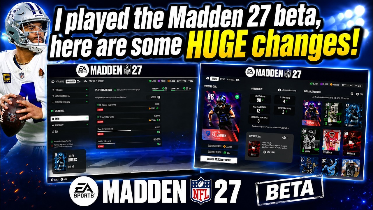 Я играл в бета-версию Madden 27, вот некоторые существенные изменения!
