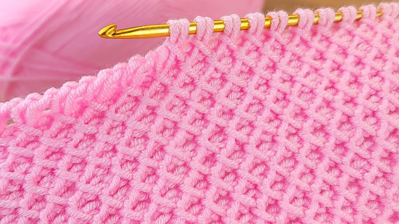 Wonderful very beautiful Tunisian crochet baby blanket for beginners online Tutorial