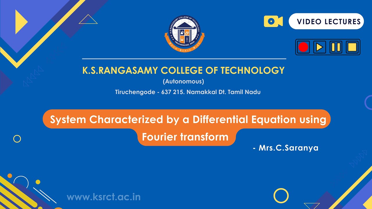 System Characterized by a Differential Equation using Fourier transform