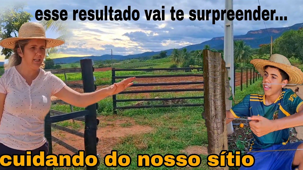 O RESULTADO VAI TE SURPREENDER!veja o antes e depois da cerca aqui na roça 