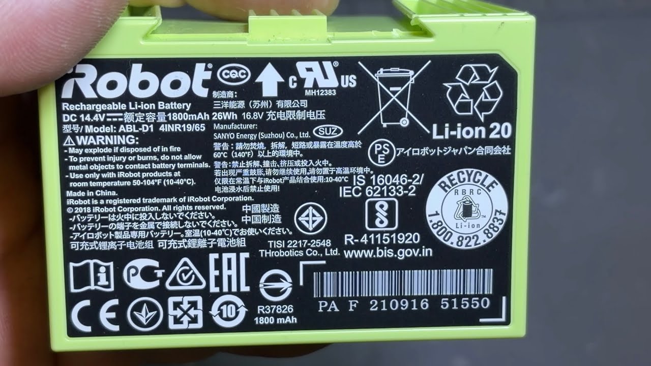 Baterie Robot 14.4V Repas z 1.8 na 2.5Ah