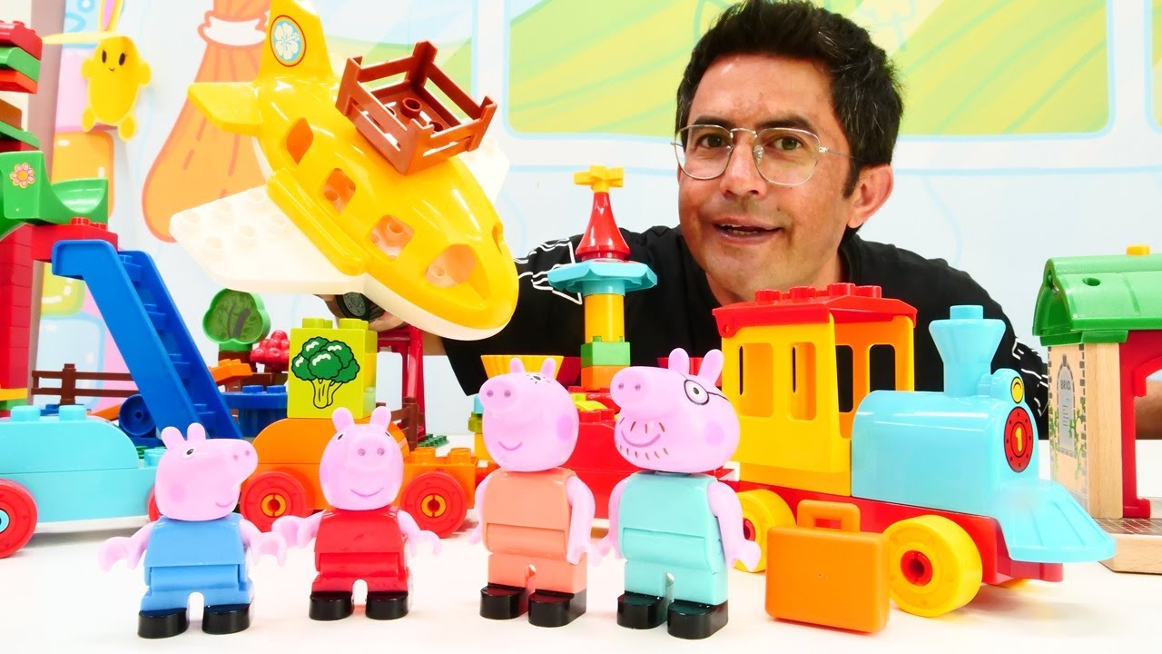 Peppa Pig Oyuncak Ailesiyle Tren ve U&ccedil;akla Deniz Macerası! 🚂✈️🏖️