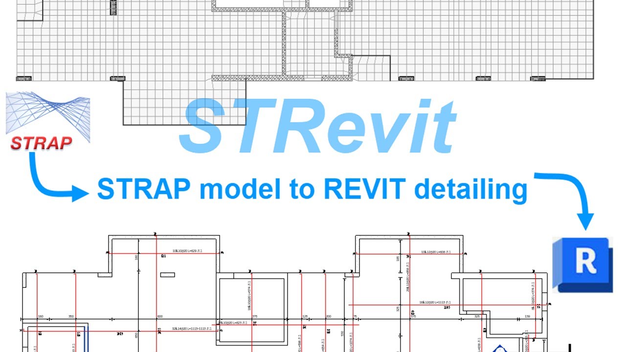 STRevit הדגמה - STRAP to Revit reinforcement detailing