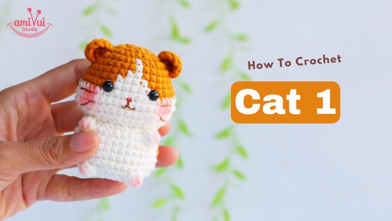 #475 | Amigurumi Cat 1 | Crochet No Sew | Amigurumi Beginner Tutorial | AmivuiStudio