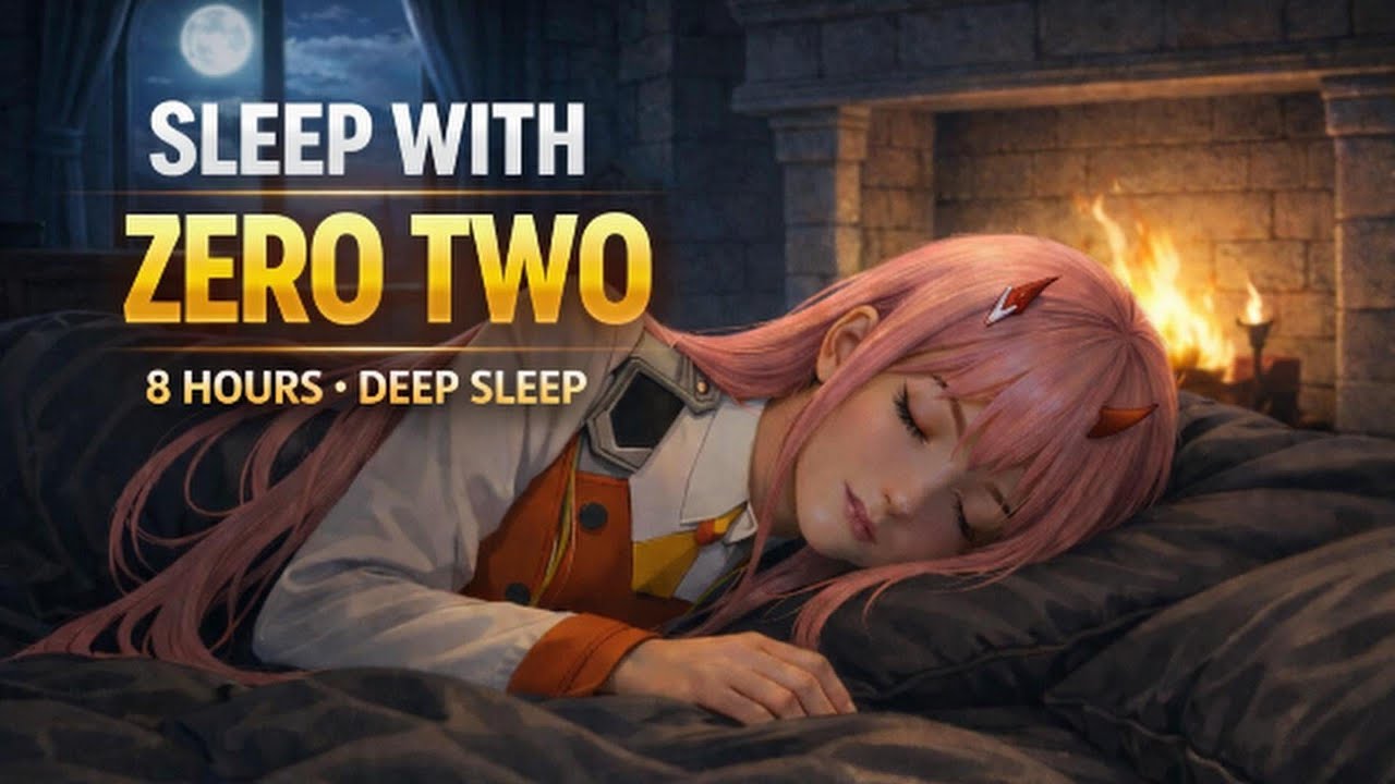 Sleep With Zero Two 🌙 | 8 Hours Deep Sleep Anime Music | Fall Asleep Fast, No Talking #anime  #sleep