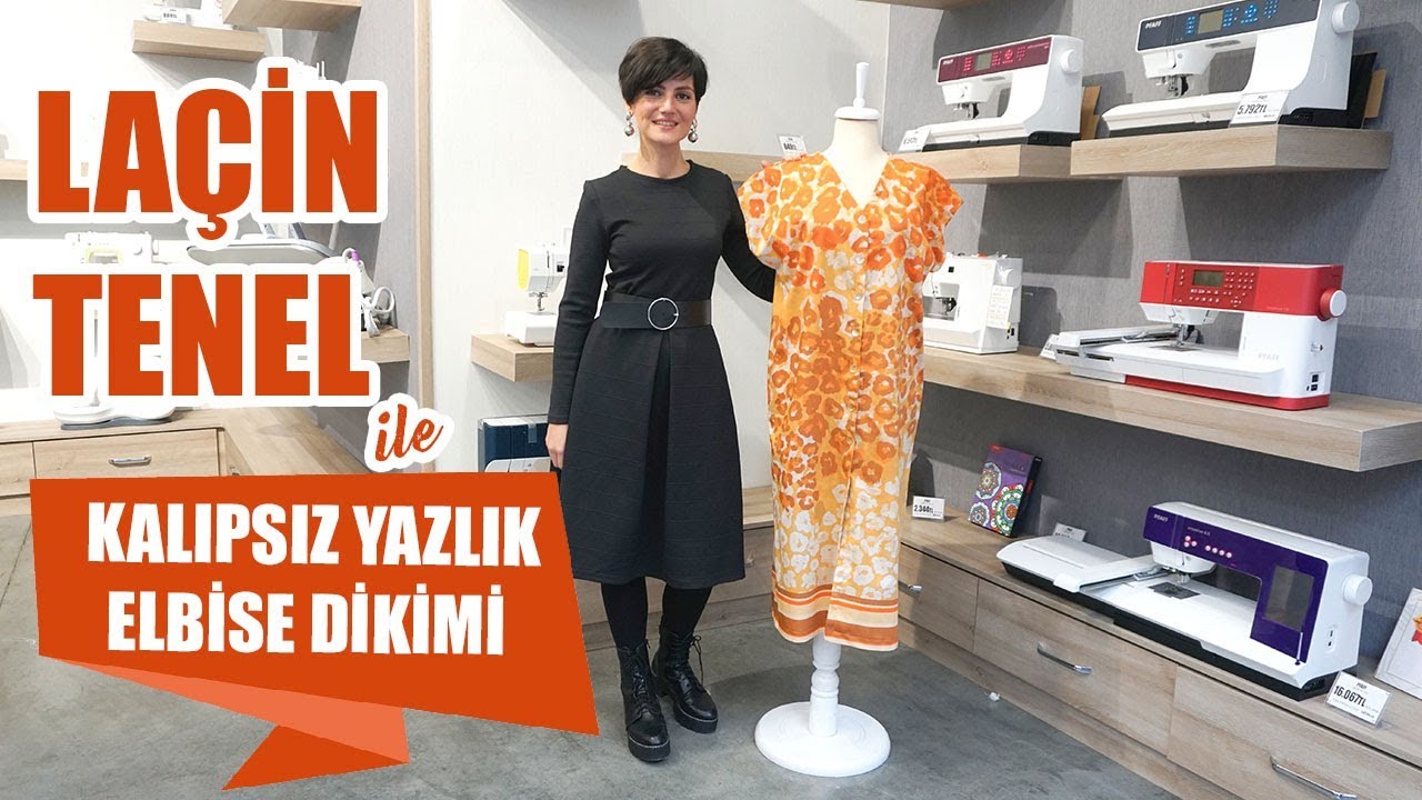 Kalıpsız Kolay Yazlık Elbise Dikimi Laçin Tenel - Easy Summer Dress Sewing Without Pattern