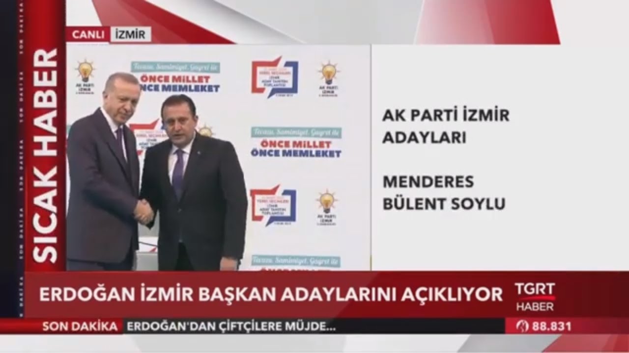 Cumhurbaşkanı Erdoğan AK Parti İzmir Adaylarını Açıkladı