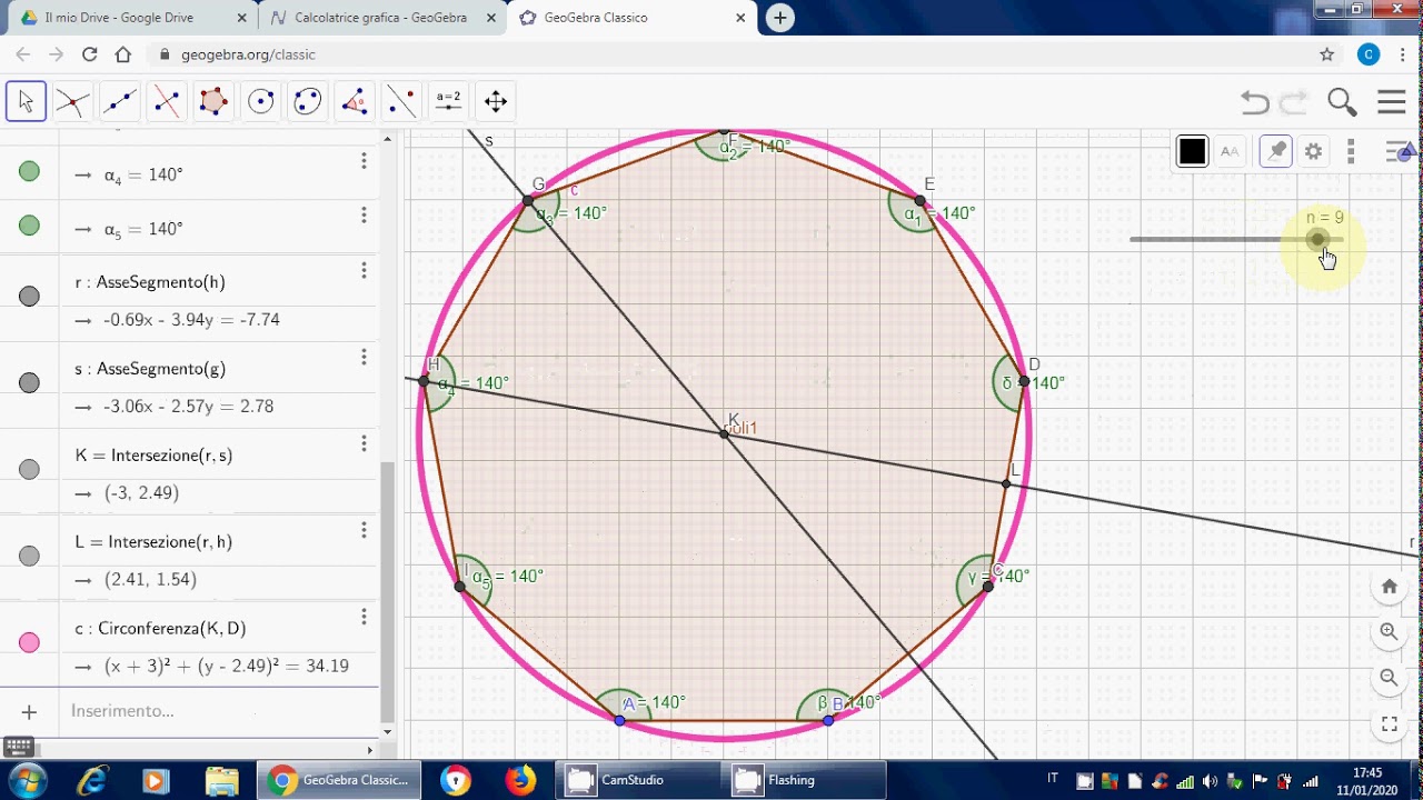 Geogebra - Poligoni regolari
