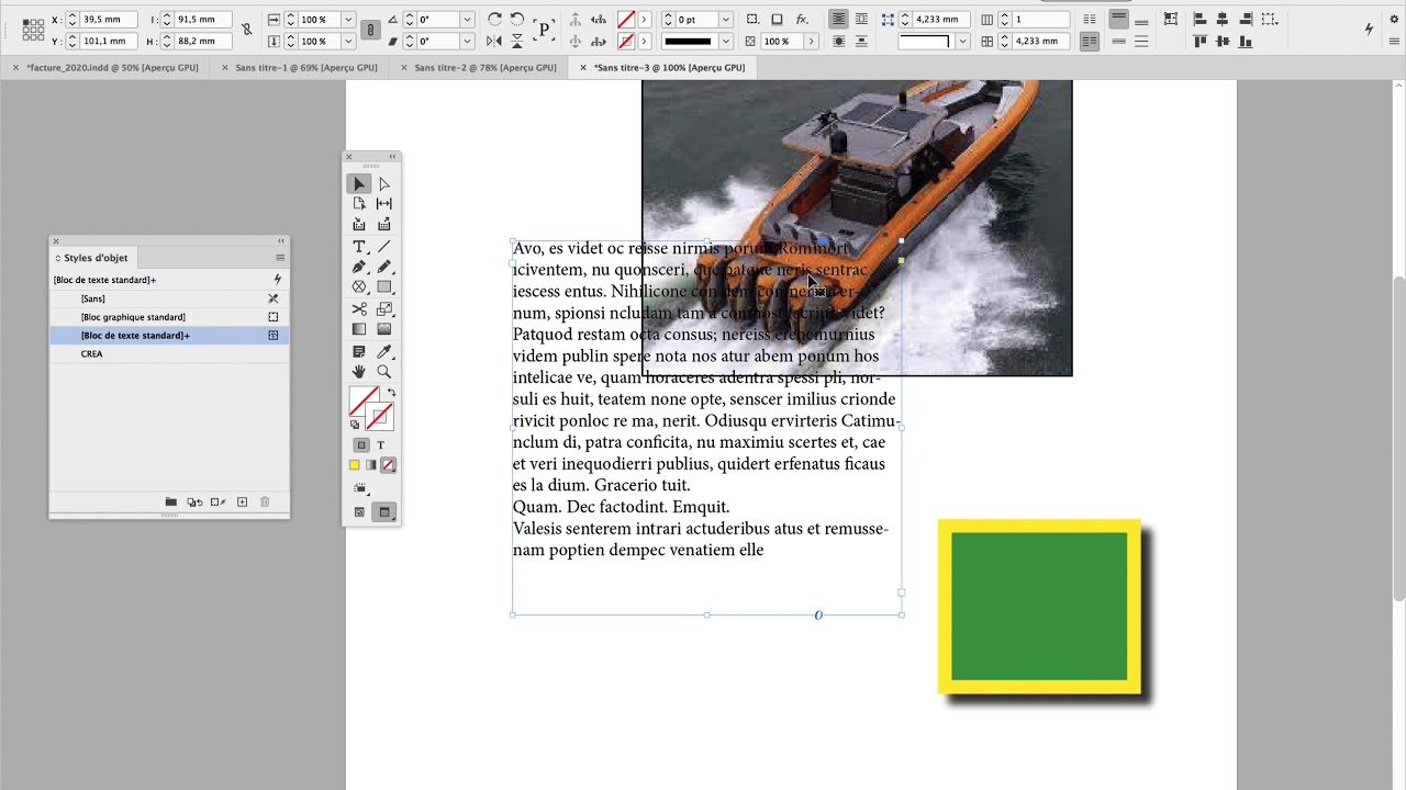 EFFETS STYLES D'OBJETS