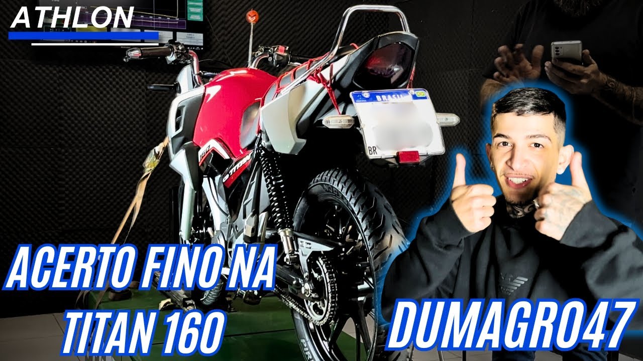 Acerto Fino na CG TITAN 160 do DUMAGR047 com Módulo ATHLON M250 no Dinamomêtro !!!