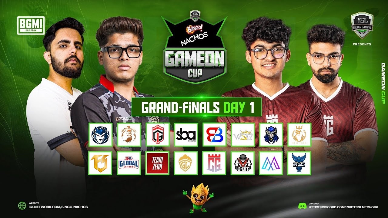 Bingo! Nachos x IGL BGMI GAMEON CUP Grand-Finals | Day 1 ft Godlike eSports, Carnival Gaming, 8 bit