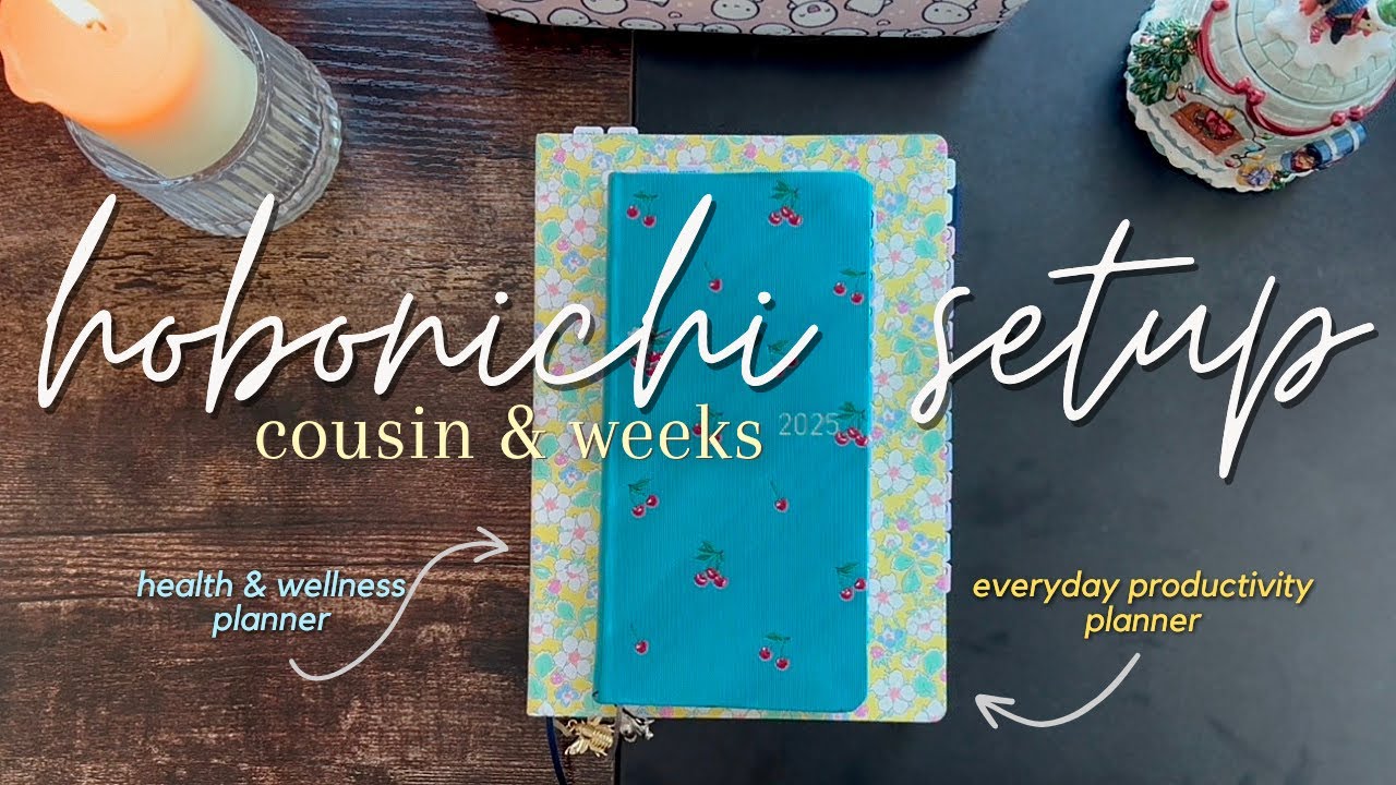 Hobonichi Cousin & Weeks Setup 2025✨| productivity planner📝| health and wellness planner🧘🏼‍♀️