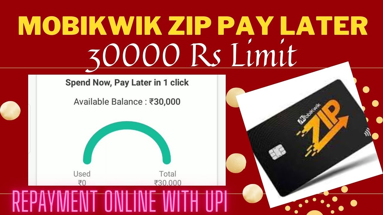 Mobikwik Zip Pay Later Repayment online upi instant मोबिक्विक जिप पे लेटर रीपेमेंट कैसे करें