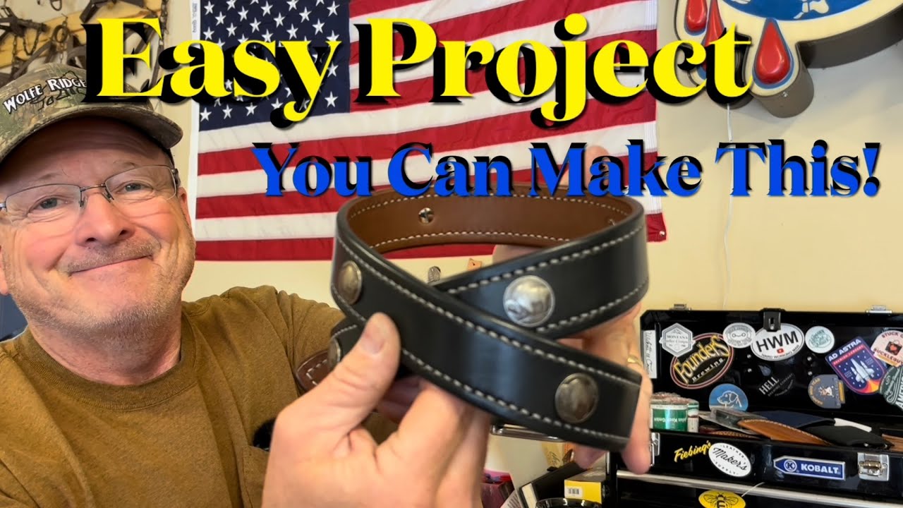 How To Build A Custom Leather Concho Belt | Easy Steps To A Custom Leather Belt #leatherproject