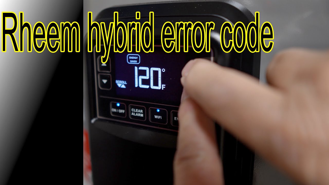 Rheem hybrid/error A105 #hybrid water heater #high performance water heater