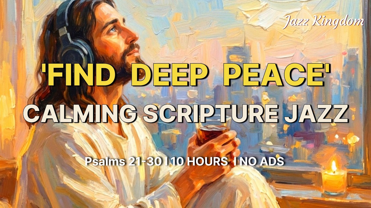 Psalm Jazz to Your Heart 10 hours (no ads)☕Christian Jazz✨Psalm 21–30 📖 | Calm Study and jazzkingdom